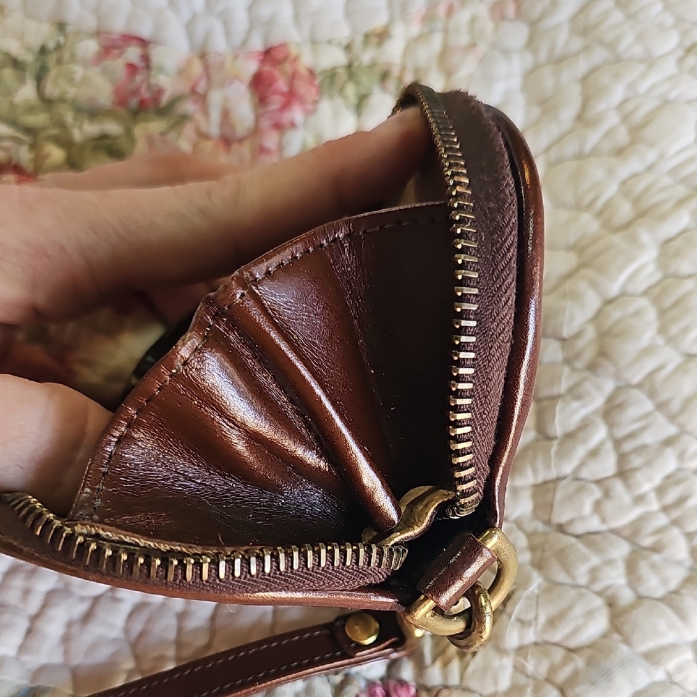 Vintage Dooney & Bourke AWL Taupe & Burnt Cedar Duck Coin Purse - Picture 9 of 16
